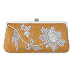 Beaded raffia clutch, Lambertson Truex.