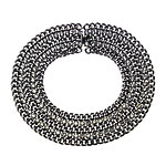 Steel and crystal necklace, R.J. Graziano.