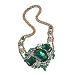 Base metal and crystal necklace, My Inheritance.