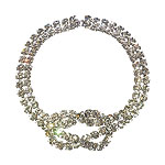 Metal and crystal necklace