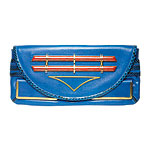 Leather with red jasper stone clutch, Chlo.