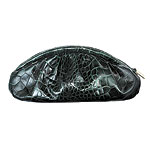 Croc-embossed leather clutch, Furla.