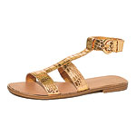 Faux-croc "Udee" sandals, Chinese Laundry.