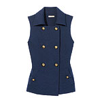 Acrylic-wool vest, Nubby.