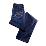 "Reflection" flare jeans, Jordache.