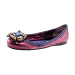 Silk jeweled flats, Miu Miu.