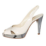 Patent leather "Stella" slingback, Delman.