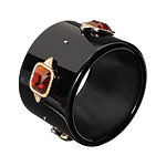 Resin cuff with Swarovski crystals, Roxanne Assoulin for Lee Angel.