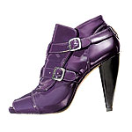 Patent leather "Bliss" boot, Nicole Miller Collection.