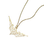 24kt-gold and enamel Raphael birds on 22kt-gold chain, Waris Ahluwalia.