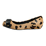 Printed calf hair and patent leather "Martha" flats, Tory Burch.