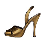 Satin "Yvette" sandal, Donna Karan.