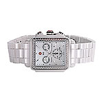 Watch of stainless steel, ceramic and diamonds, Michele.
