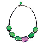 Glass-bead necklace with brass, Boden.
