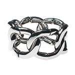 Gunmetal-plated expandable bracelet, Ben-Amun.