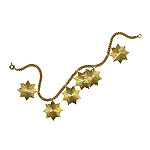 Gold-plated brass necklace, Elizabeth Cole Jewelry.