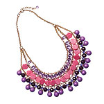 Multicolored bead necklace, Bebe.
