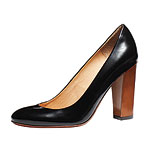 Leather "Poet" pumps, Bettye Muller.