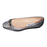 Metallic leather flats, Jimmy Choo.