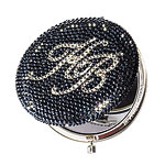 Hematite and Swarovski crystals compact, Kathrine Baumann.