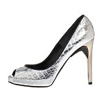 Metalic-embossed goatskin pumps, Davis by Ruthie Davis.