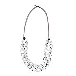 Clear quartz Pebble Double Strand necklace, Dean Harris for Target.
