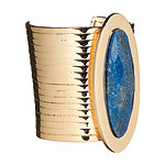 18kt-gold cuff with lapis lazuli, Kara Ross.
