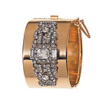 Gold plate cuff with rhinestones, My Inheritance.