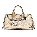 Metallic leather Madison Sabrina satchel, Coach.