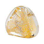 Bubble Murano glass and 24kt-gold-foil ring, Hilary London Collection.
