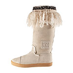 Suede and shearling boots, Chanel.
