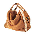 Suede and shearling bag, Kate Spade.