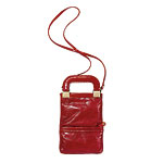 Leather Ballet satchel with brass hardware, Magnes Sisters.
