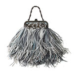 Purse of ostrich feathers and Swarovski crystals, Mary Norton.