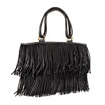 Suede and PVC Dakota fringe tote, Nine West.