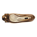 Snakeskin Rockefeller Katherine flat with resin buckle, Rafe.