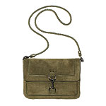 Suede Glendora satchel, the Sak.