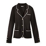 Wool-acrylic Tipped blazer, Cable & Gauge.
