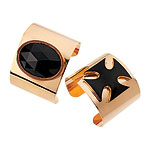 Gold-plated Gemstone and Maltese Cross cuff, Club Monaco.