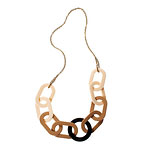 Lucite and metal necklace, Orion Fashions.