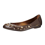 Leather and plated metal flats, Matt Bernson.