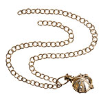 18kt-gold Cosmic Crystal pendant with pave diamonds and saphires, Temple St. Clair.