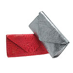 Harriet clutch in gunmetal moon, J.J. Winters.