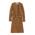 Guipure lace, cotton and Lurex jacket and skirt, Prada.