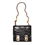Croc-embossed leather Mont Blanc bag with metal, Alexis Hudson.
