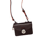 Leather bag with nickel hardware, Dooney & Bourke.