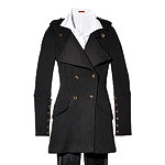Wool-acrylic Military coat, Foley & Corinna.