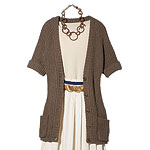 Vicose-wool-cotton cardigan, Karoo.