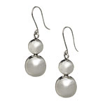 Sterling silver Mexican Ball Drop earrings, Pangea Collection.
