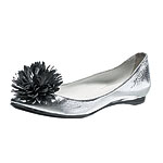 Leather Pon-Pon Flats, Sigerson Morrison.